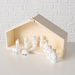Icoană minimalistă de Crăciun în alb NALUA, 10 figurine