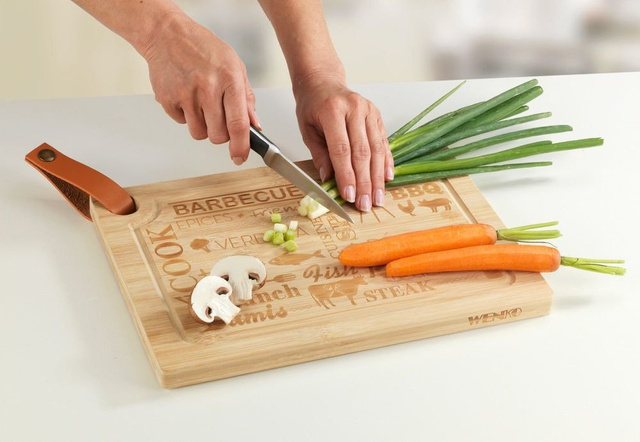 Tocator din bambus cu maner, WENKO