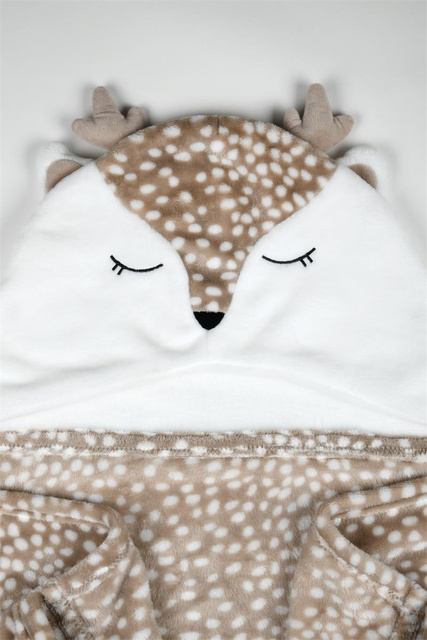 Pătură pentru copii cu mâneci GABIN, căprioară, 75 x 150 cm