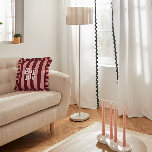 Lampa de podea înaltă RONA cu abajur din material, Ø 37 x 150 cm