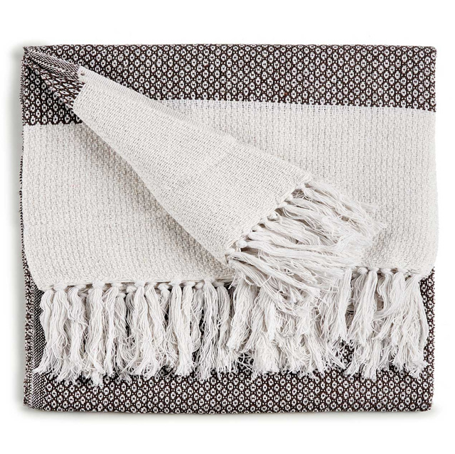 Pătură din bumbac pentru pat, 130 x 160 cm, negru