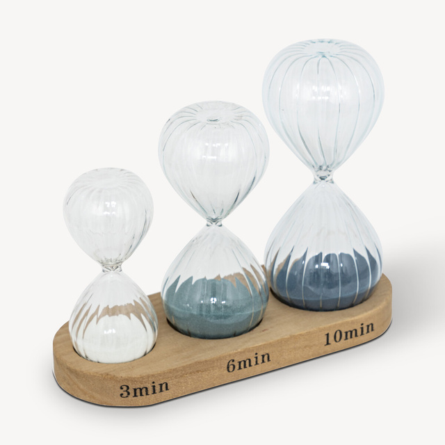 Set trei clepsidre decorative SABI, inaltime 15 cm