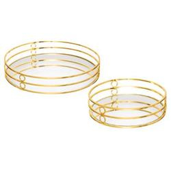 Set tavi FEEL cu efect de oglinda, 2 bucăți