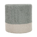 Puf rotund tapițat în două culori boucle, Ø 35 x 34 cm