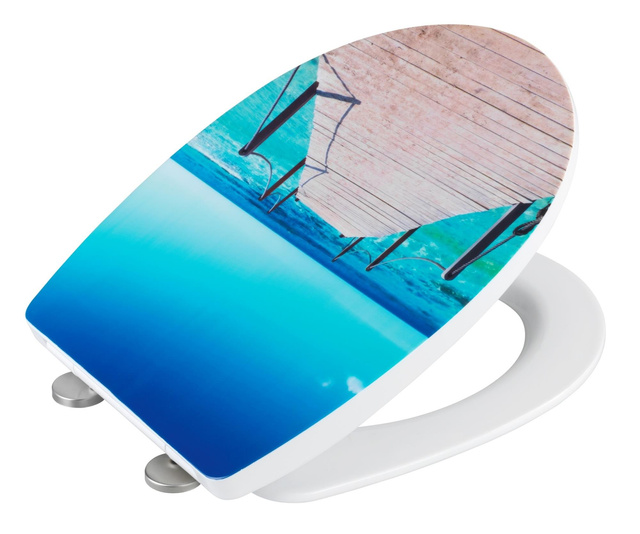 Capac WC cu funcție Easy Close INFINITY, Termoplast, WENKO