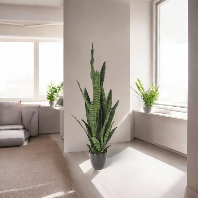 Planta artificiala de interior SANSEVIERIA GUINEEANA, 92 cm