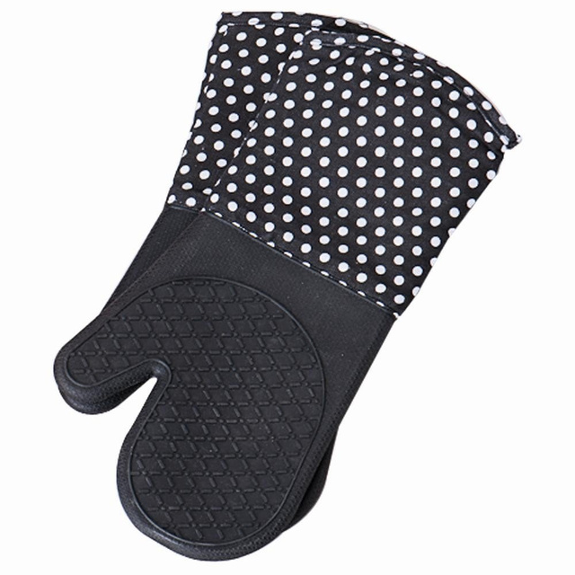 Mănuși de bucătărie din silicon - 2 bucăți în set, WENKO, negru