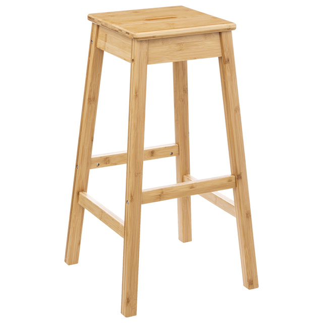 Scaun de bar din bambus, 75 cm