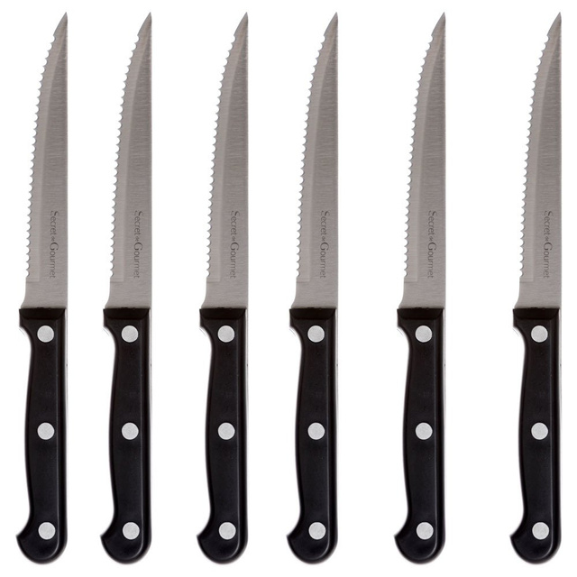 Suport de lemn pentru cuțite și ascuțitor, 13 elemente incluse