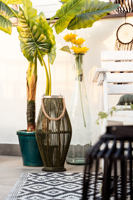 Decor de perete, Ø 16 x 55 cm, negru