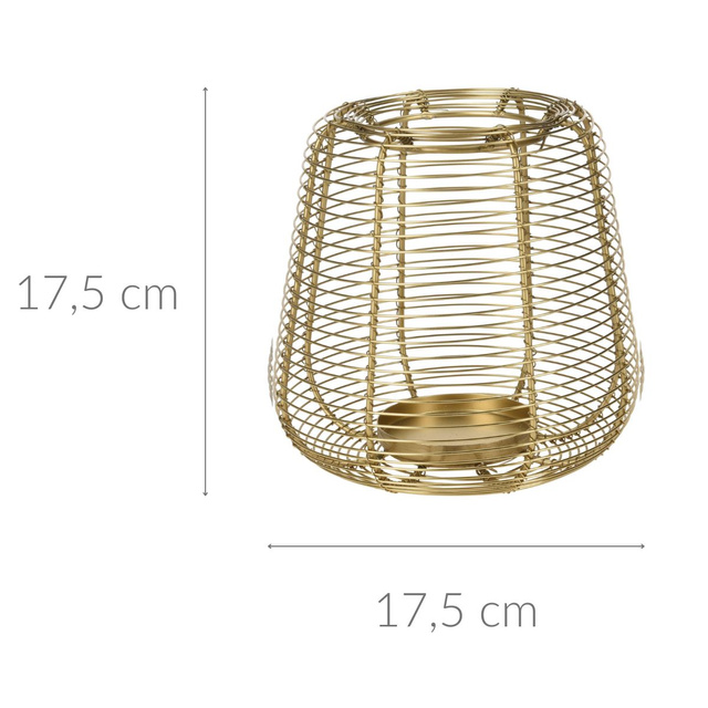 Suport lumanare, auriu, metal