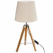 Lampa de masa cu trepied, lemn, 58 cm