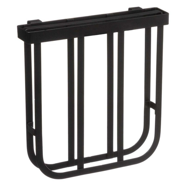 Organizator de bucătărie deasupra chiuvetei cu scurgere, metalic, negru