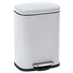 Coș de baie cu pedală Easy Close 5l, alb, Wenko