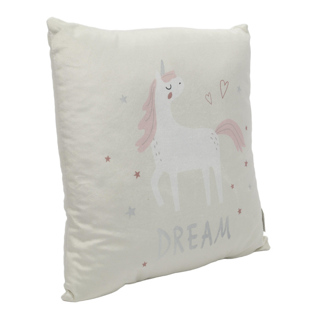 Perna decorativa cu unicorn, 40 x 40 cm