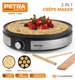 Aparat de clătite 2 în 1 PETRA 1500 W, Ø 33 cm + spatule