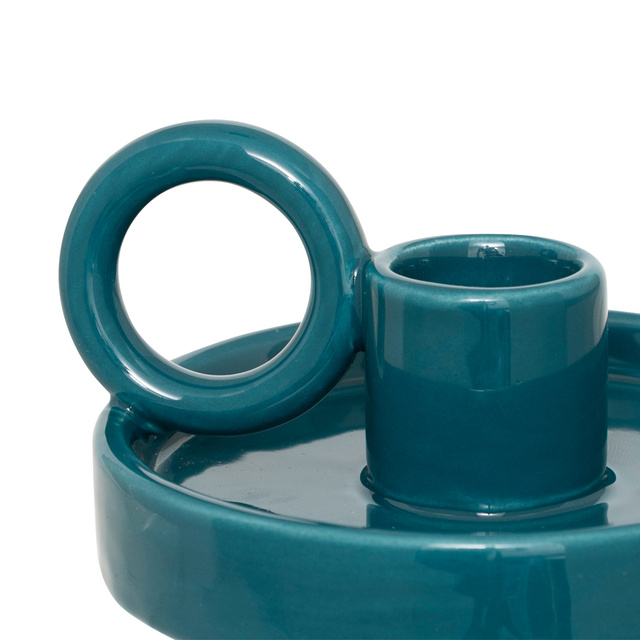 Suport de lumânare ceramic YUCATAN cu mâner mare