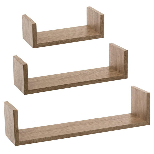 Set rafturi decorative, 3 buc, maro inchis