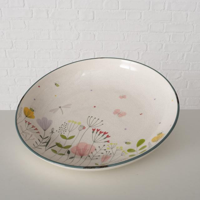 Farfurii cu flori de camp Florina, din ceramica, 2 bucati