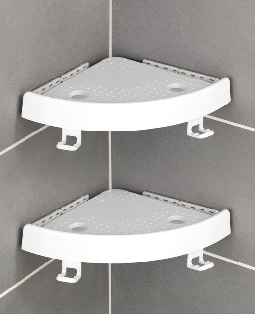 Raft baie cu montare pe colt, Alb, Allstar