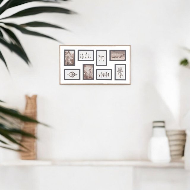 Multiframe pentru fotografii 10 x 15 cm, rama de lemn