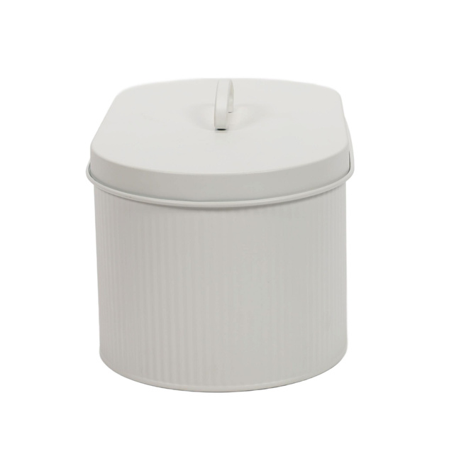 Cutie de pâine ovală din metal în stil retro