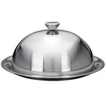 Tavă metalică pentru prăjituri și gustări cu capac Ø 24 cm