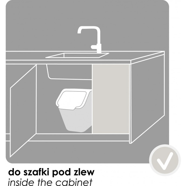 Coș de gunoi pentru sortarea deșeurilor, 35 l