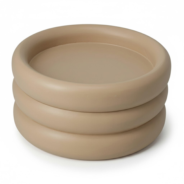 Cutie pentru bijuterii cu oglindă, 17,5 x 17,5 x 9 cm, taupe