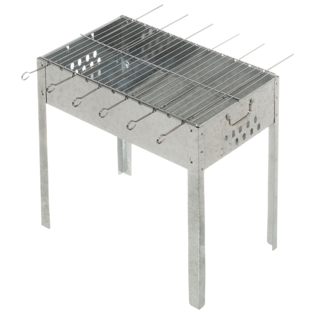 Grătar cu cărbuni și frigărui MUSTANG, 50 x 30 cm