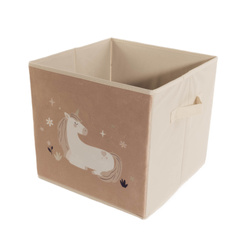 Cutie textila pentru jucarii Unicorn, 32 x 32 x 30 cm