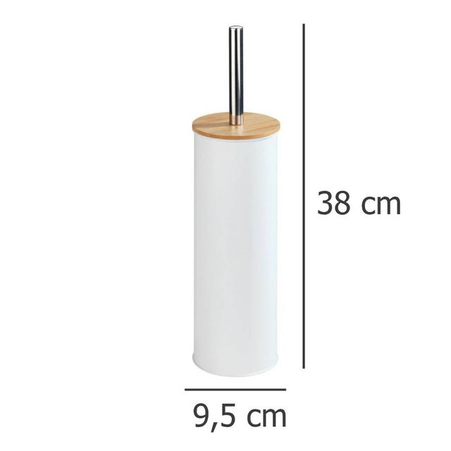 Suport + perie de toaletă TORTONA, alb mat, WENKO