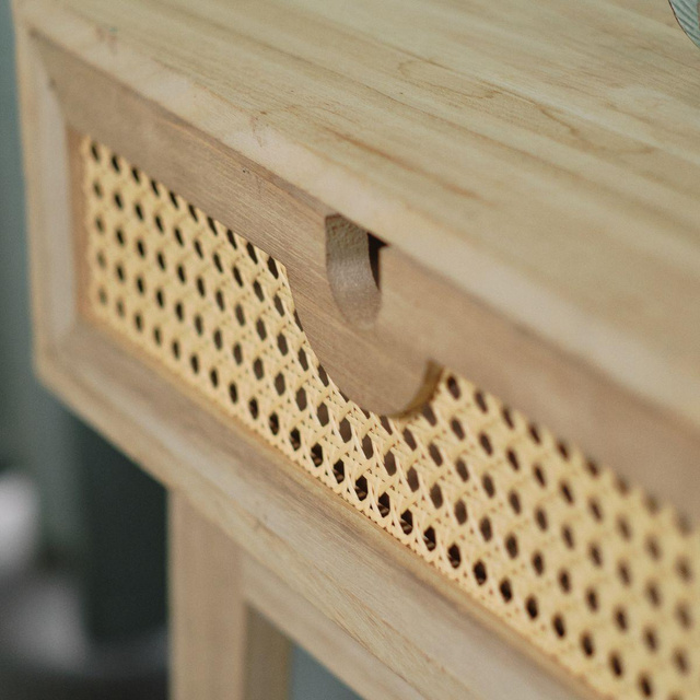 Noptiera Kali, sertar din impletitura vieneza, 45 x 32 x 54,4 cm