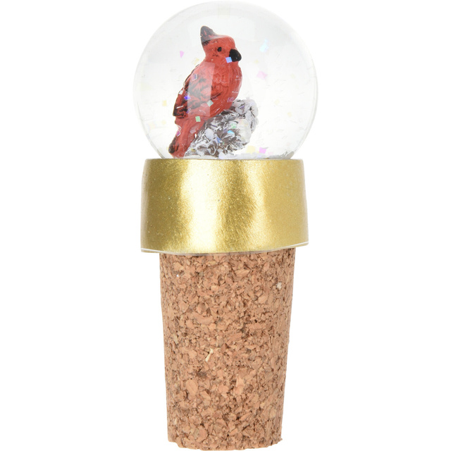 Dop pentru sticlă de Crăciun cu un glob de zăpadă decorativ