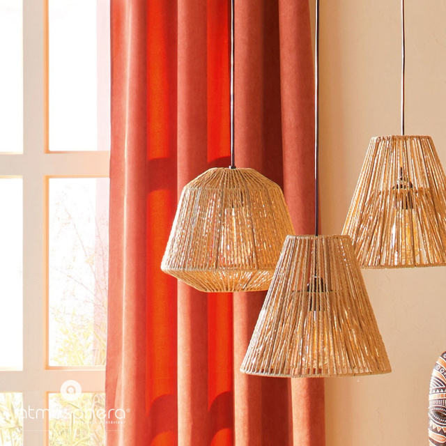 Lampă de tavan etnică, iluminat atrăgător cu abajur E27