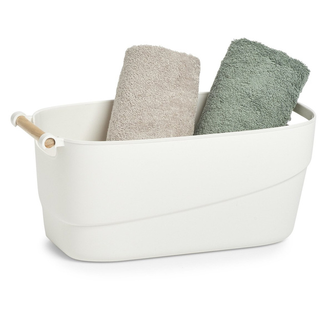 Organizator pentru accesorii de baie, 40 x 21,5 x 18 cm, alb, ZELLER