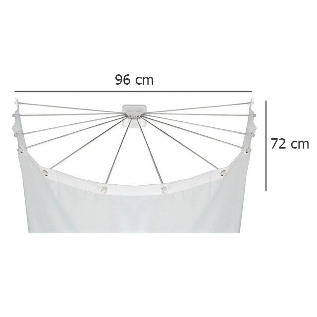 Bara pentru perdeaua de dus cu 12 brate, inox, Wesnko