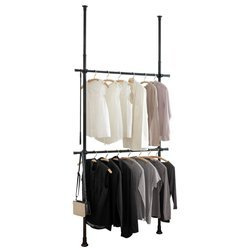Sistem telescopic de garderobă, HERKULES BASIC, negru, WENKO