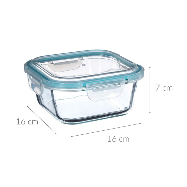 Recipient alimentar din sticlă de 800 ml cu capac