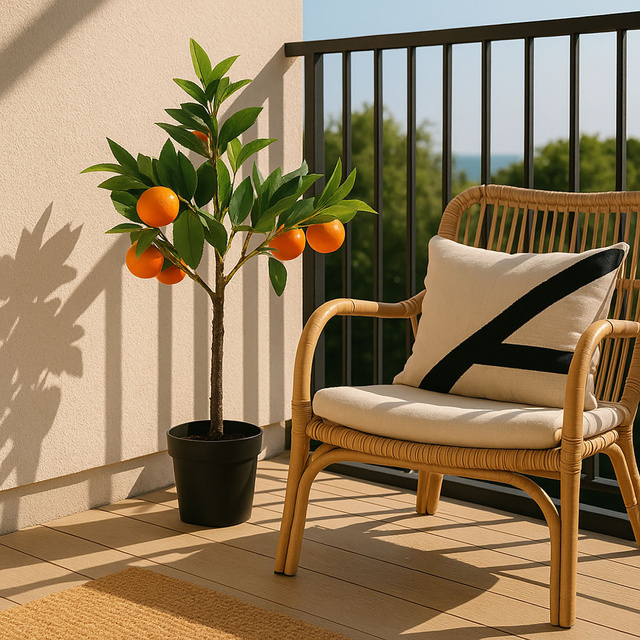 Pom fructifer cu plante artificiale, 60 cm