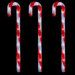 Decoratiuni de iluminat exterior, bastoane acrilice, 30 LED-uri