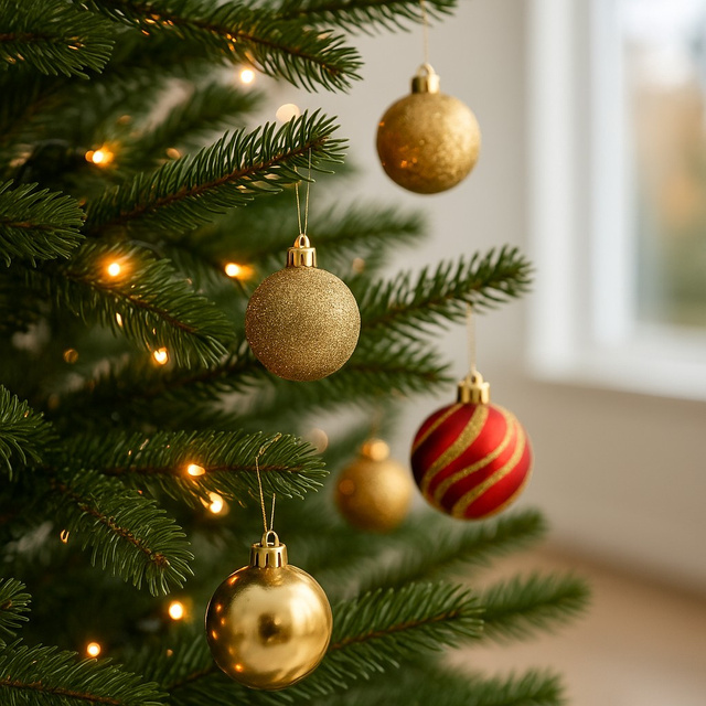 Globuri multicolore cu diferite finisaje, Ø 4 cm, 12 buc.