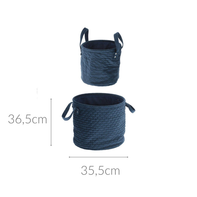 Coșuri de depozitare din catifea, 2 buc