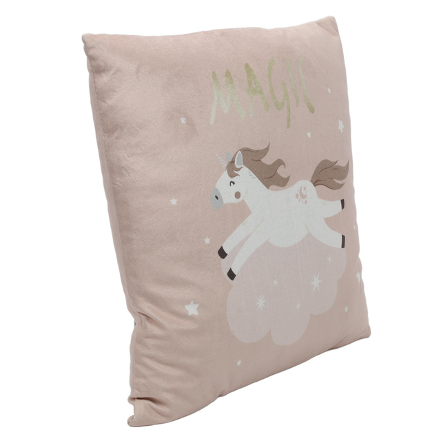 Perna decorativa cu unicorn, 40 x 40 cm
