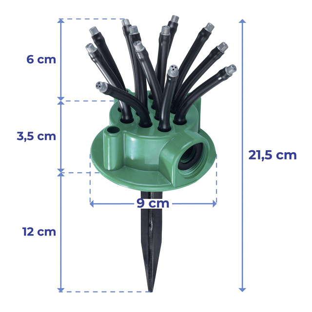 Pulverizator de gradina, 12 furtunuri flexibile, Maximex