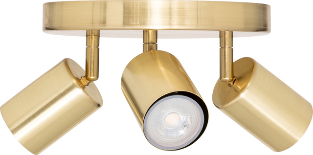Lămpi de tavan VICO, abajururi metalice, 3 puncte, aurii