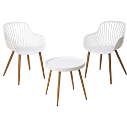 Set mobilier de gradina din plastic, masa si 2 fotolii