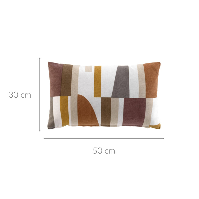 Pernă lungă decorativă, model geometric, 30 x 50 cm