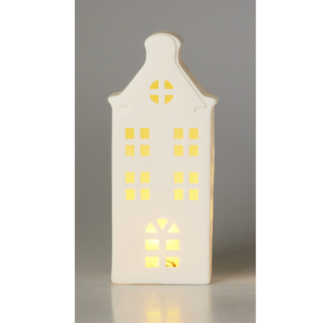 Lampă LED în formă de casă, 24 cm, albă, model 1