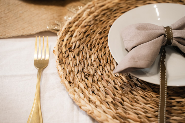 Individual, impletit din trestie, Ø 38 cm